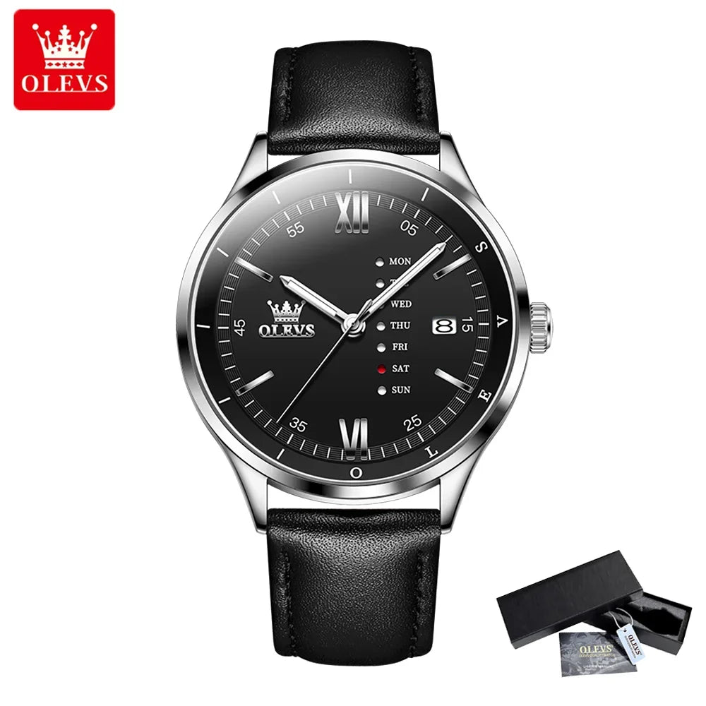 New, Waterproof Luminous, Automatic Date, Quartz Wristwatch For Men, By OLEVS