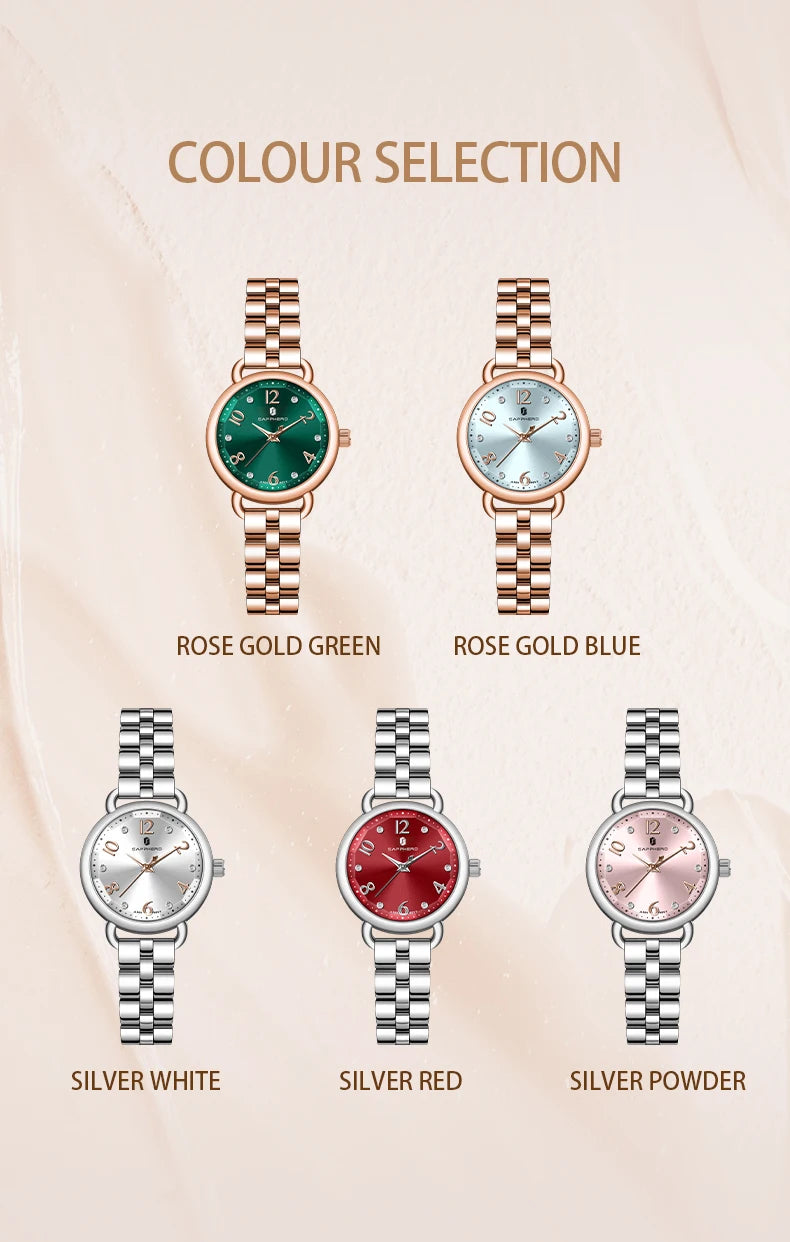 SAPPHERO’S, Women's Fashion, Versatile, Stainless Steel, Fashion versatile, Light luxury, Ultra-Thin Watch
