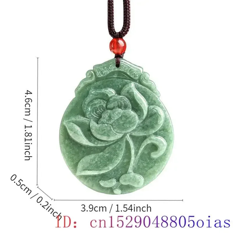 Green Burmese, Jade Amulet Necklace… Fine Jewelry Carved Gemstone, By MC