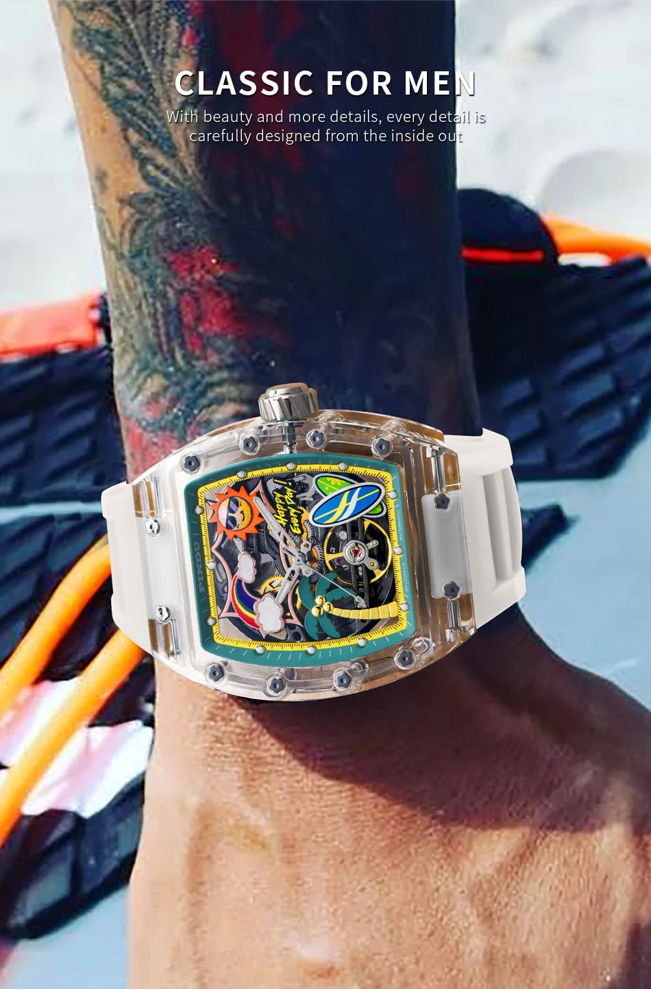 New PINDU Watch… Summer Beach Glowing, Waterproof Fashion