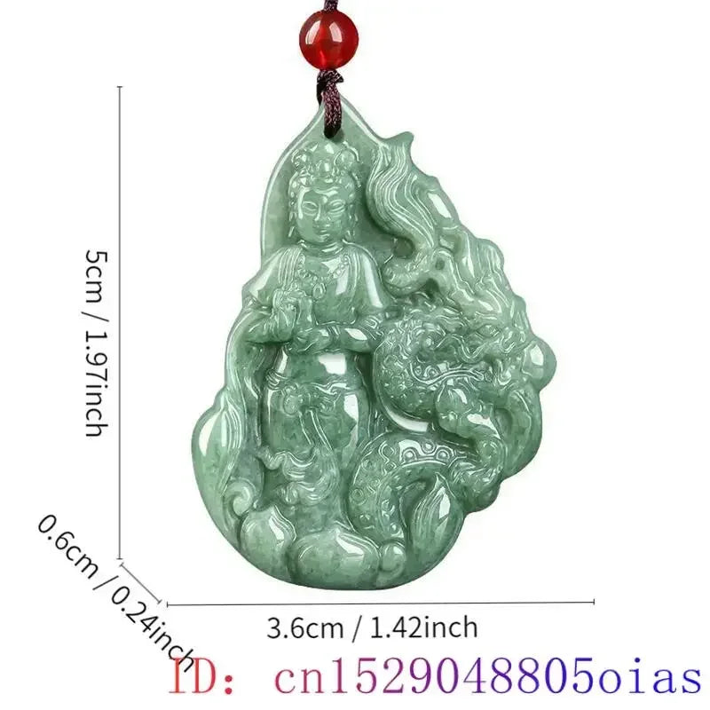 Green Burmese, Jade Amulet Necklace… Fine Jewelry Carved Gemstone, By MC