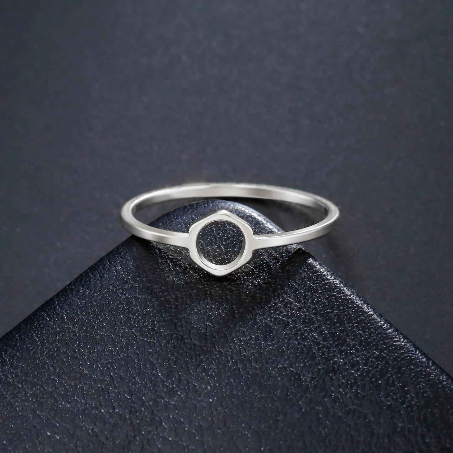 Attractive, Stainless Steel Chemical Molecule Ring, by Skyrim