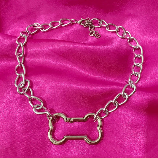 Punk Fashion, Korean Hollowed-Out Dog Bone, Pendant Necklace