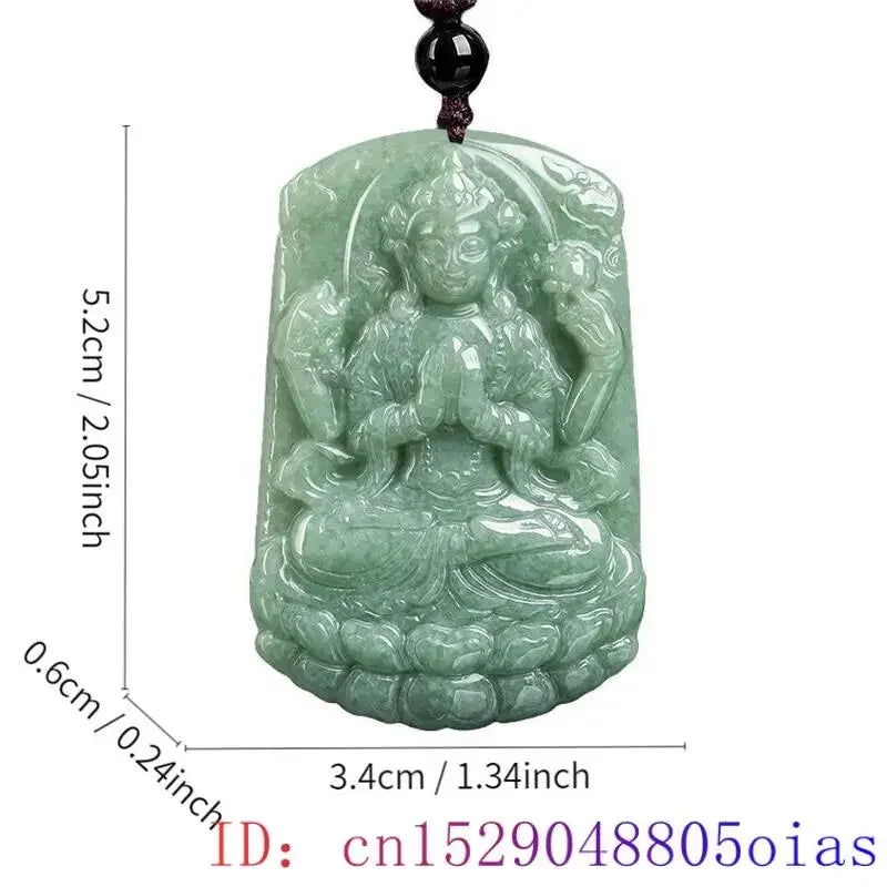 Green Burmese, Jade Amulet Necklace… Fine Jewelry Carved Gemstone, By MC