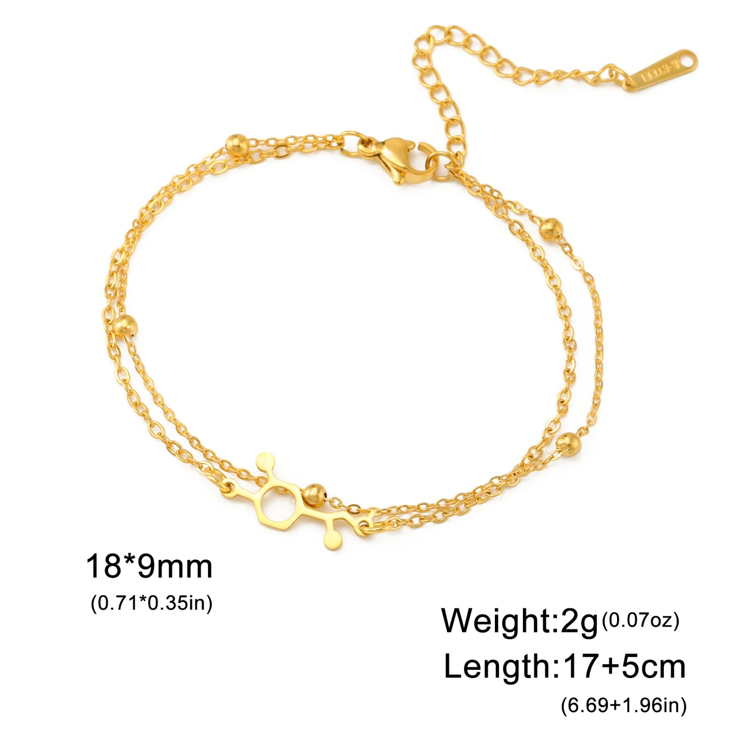 Chemical Molecule Charm Bracelet , by Skyrim