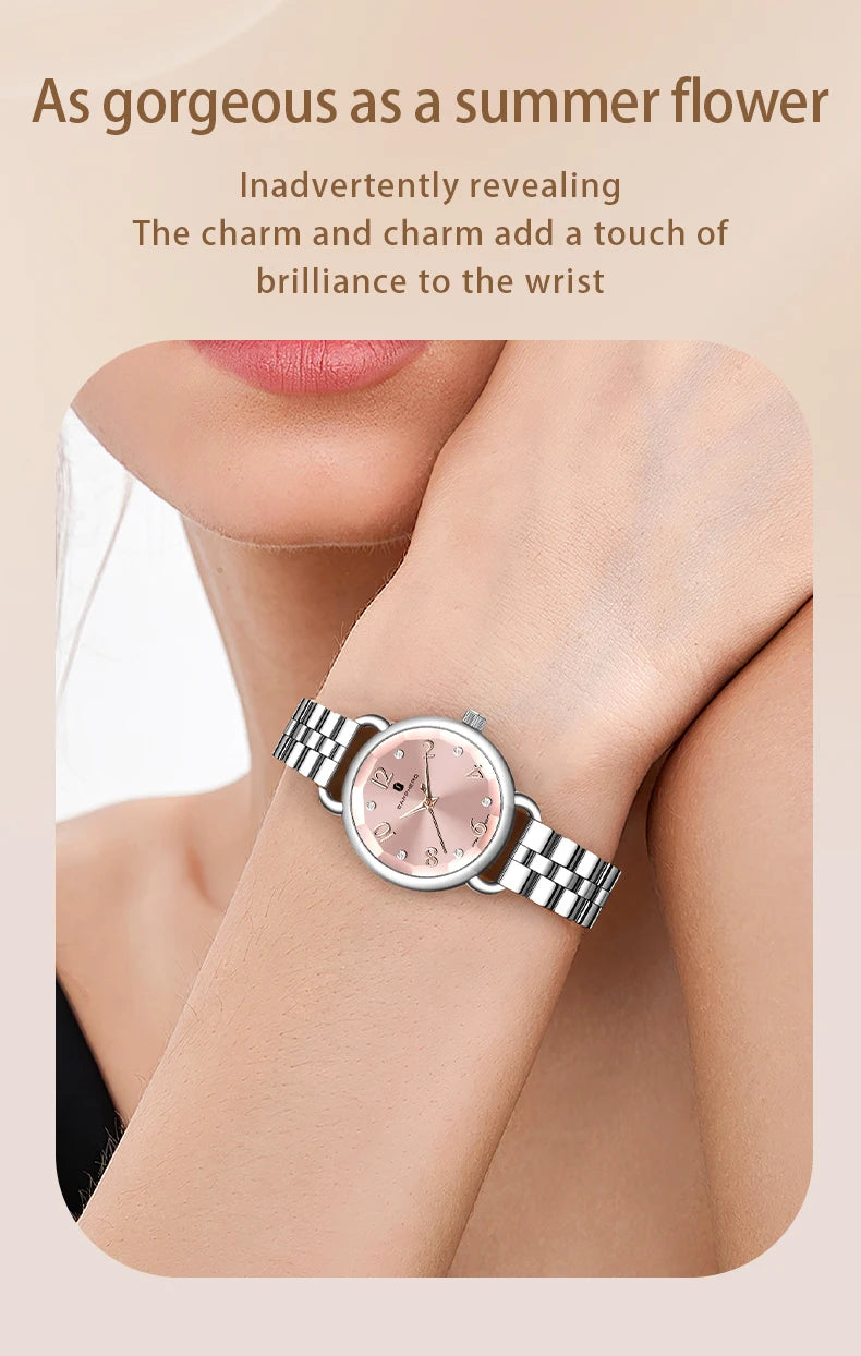 SAPPHERO’S, Women's Fashion, Versatile, Stainless Steel, Fashion versatile, Light luxury, Ultra-Thin Watch