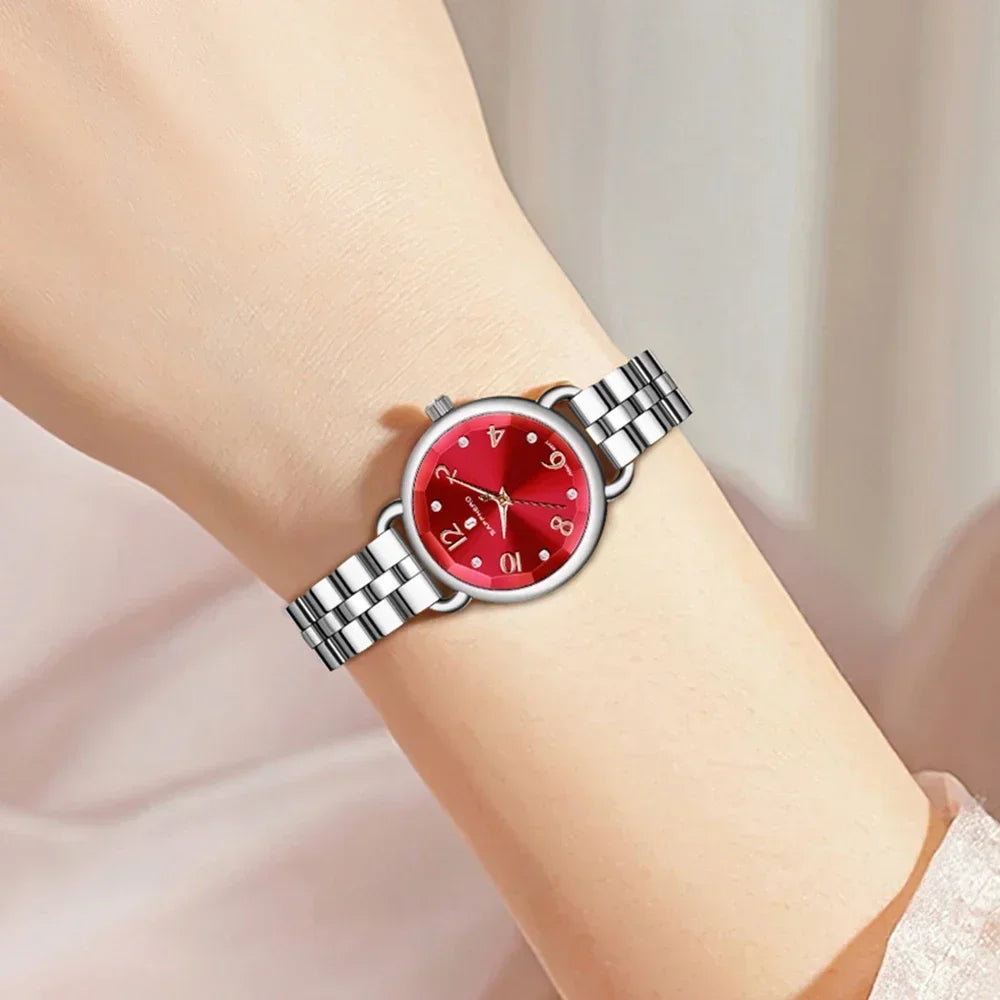 SAPPHERO’S, Women's Fashion, Versatile, Stainless Steel, Fashion versatile, Light luxury, Ultra-Thin Watch