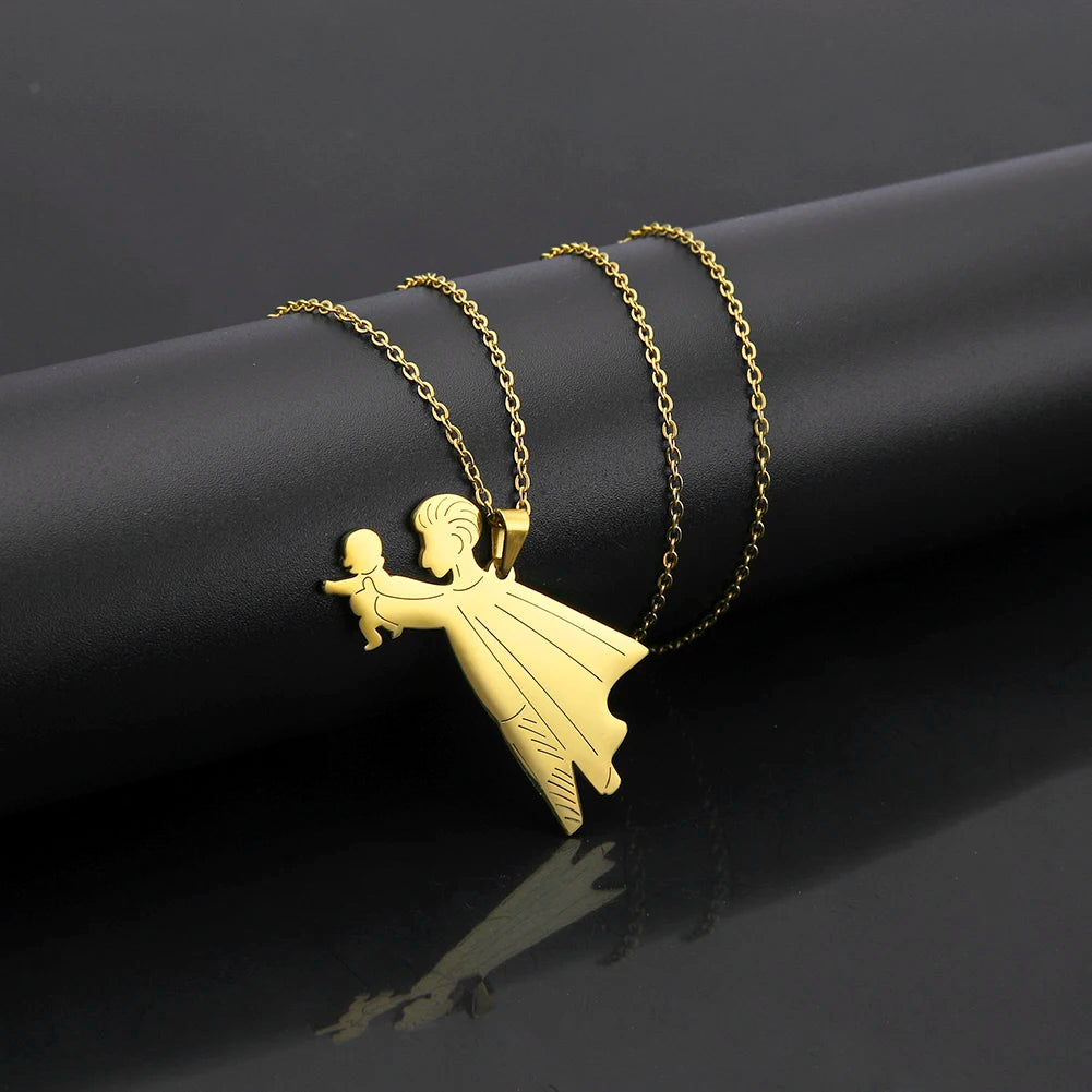 Mother's Day, Baby Child, Stainless Steel Pendant Gift, From FISHHOOK