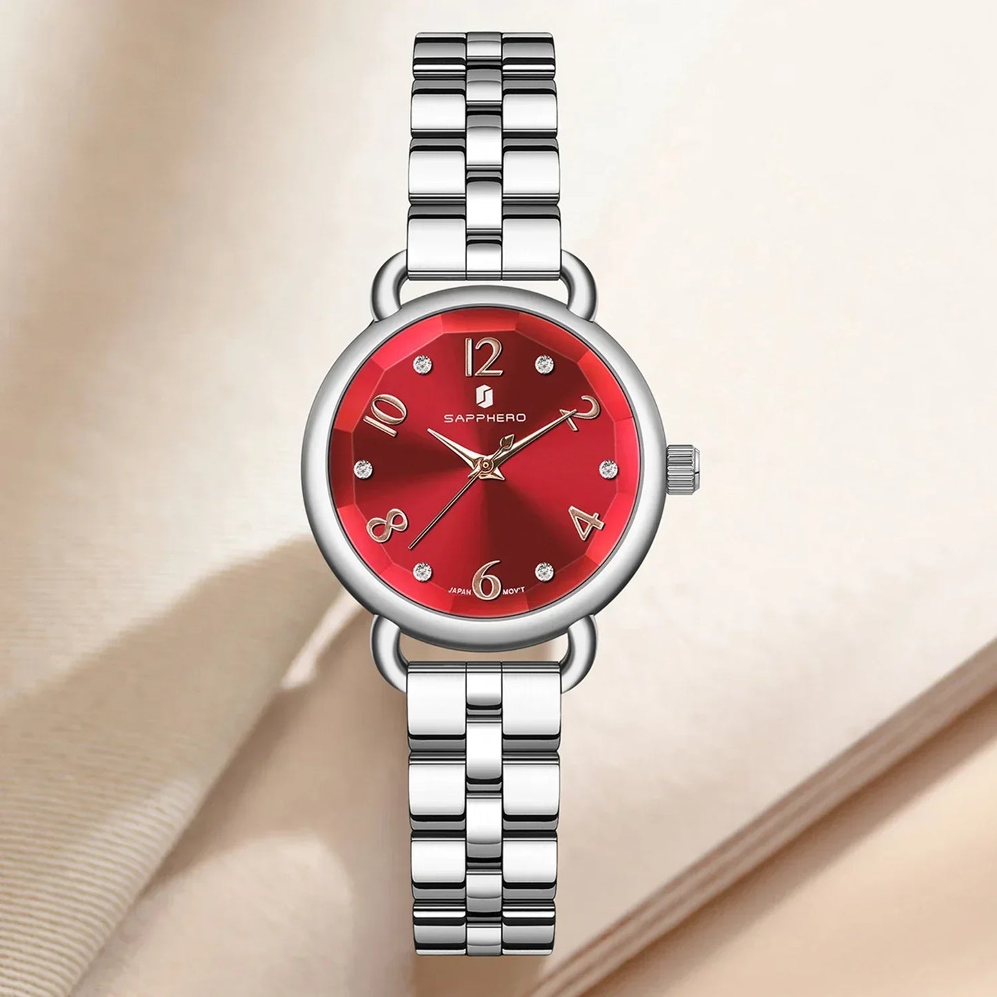 SAPPHERO’S, Women's Fashion, Versatile, Stainless Steel, Fashion versatile, Light luxury, Ultra-Thin Watch