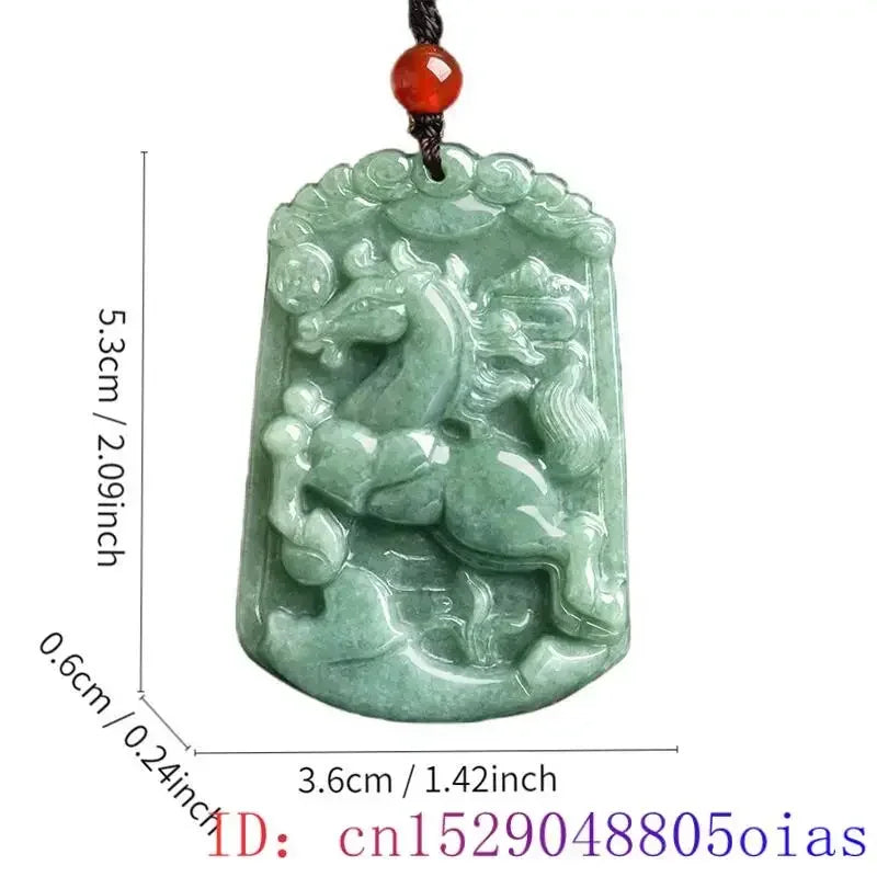 Green Burmese, Jade Amulet Necklace… Fine Jewelry Carved Gemstone, By MC