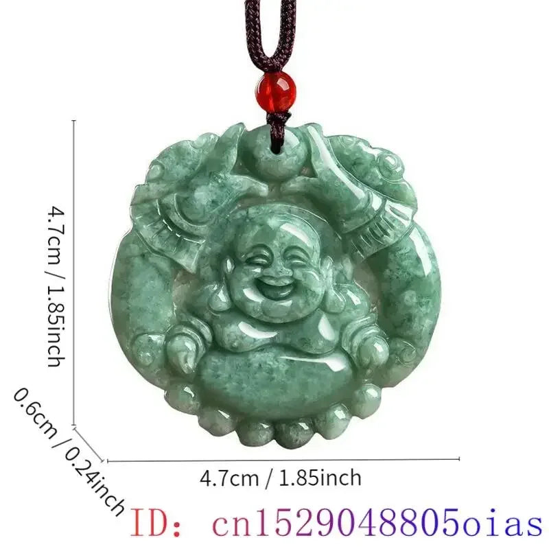 Green Burmese, Jade Amulet Necklace… Fine Jewelry Carved Gemstone, By MC