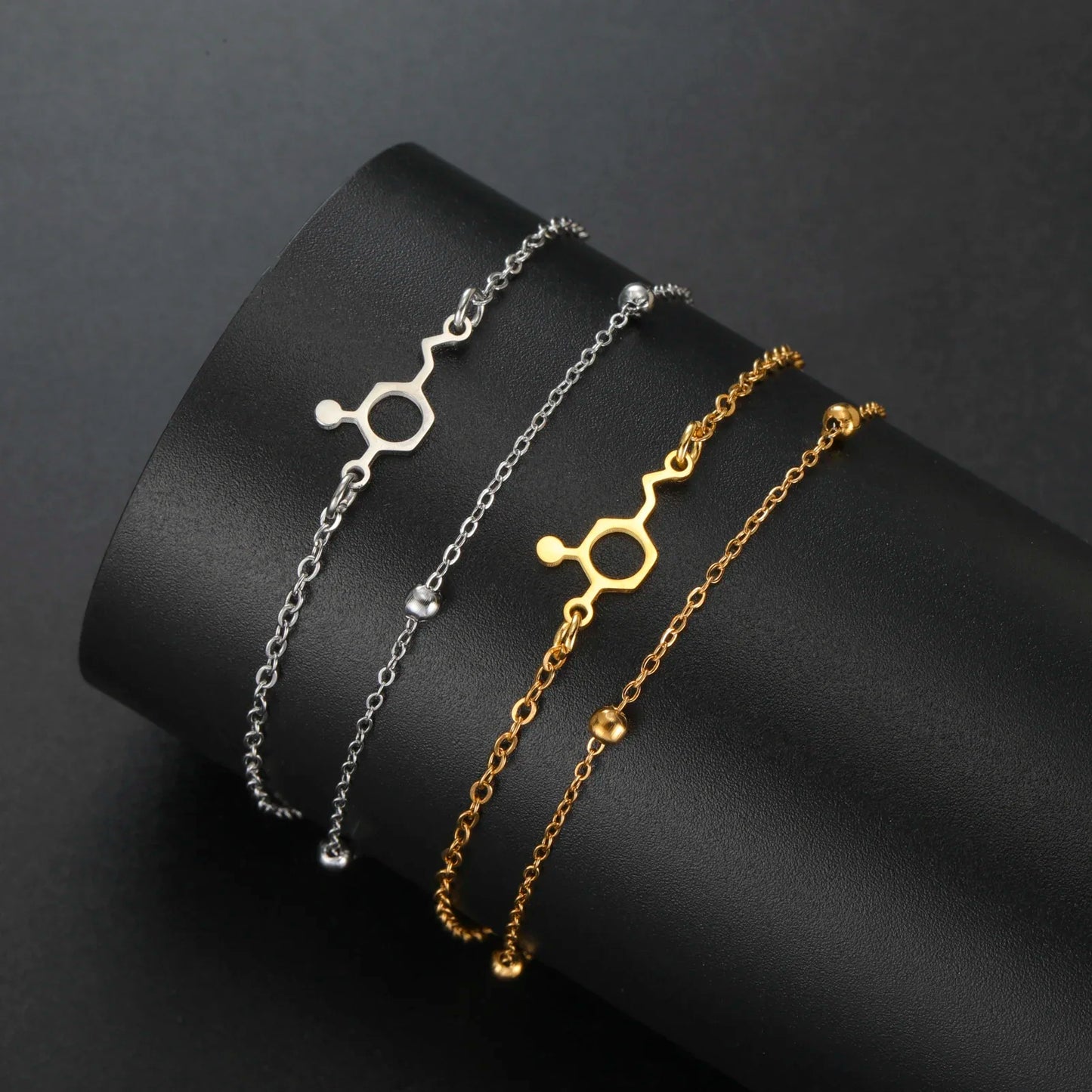 Chemical Molecule Charm Bracelet , by Skyrim