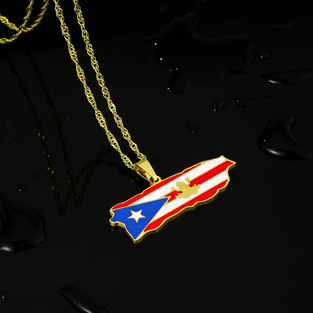 Wear Puerto to celebrate The Big Game 2026 and Bad Bunny in style — show your Puerto Rican pride with this beautiful flag necklace. Lightweight, durable, and polished for that beautiful shine, it’s the perfect game day souvenir, by SONYA