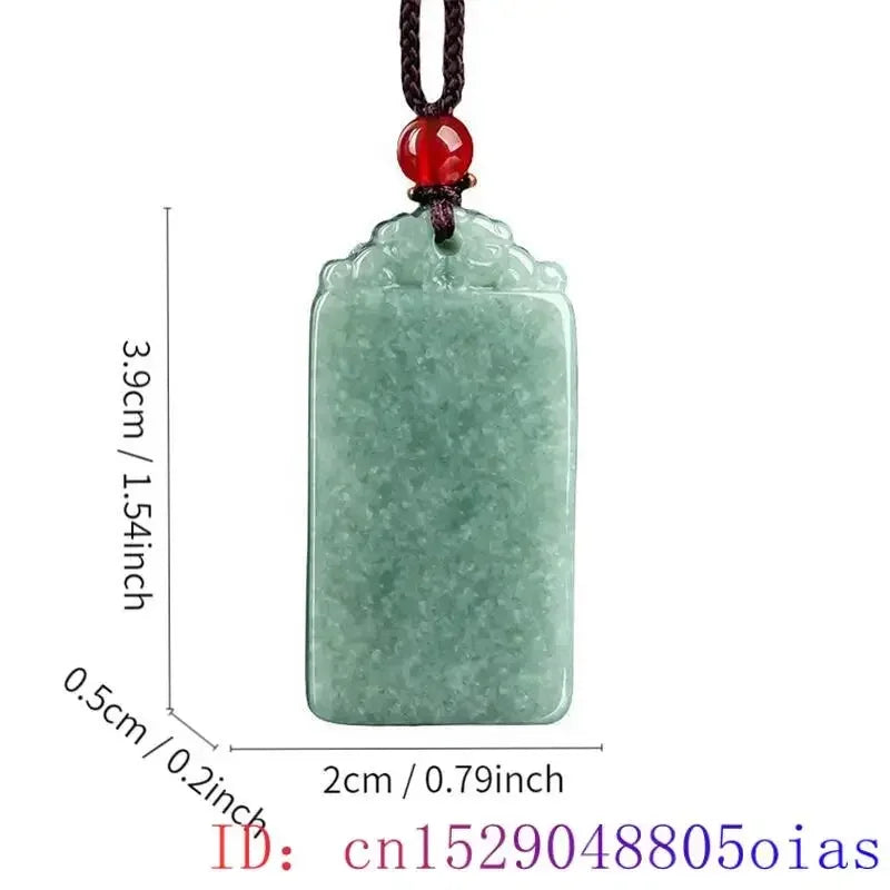 Green Burmese, Jade Amulet Necklace… Fine Jewelry Carved Gemstone, By MC