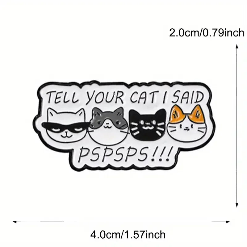 Cute Tiny Black Cat Enamel Pin Brooch