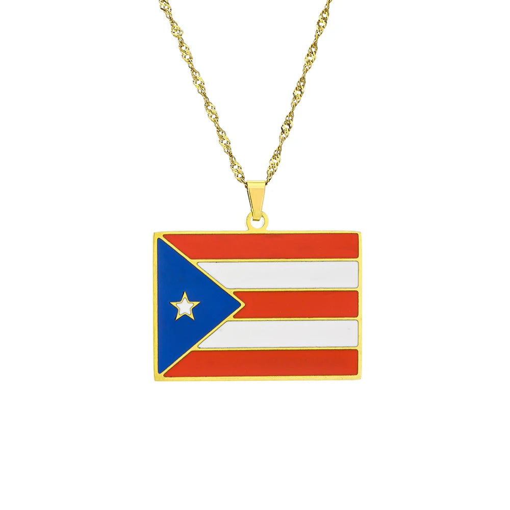 Wear Puerto to celebrate The Big Game 2026 and Bad Bunny in style — show your Puerto Rican pride with this beautiful flag necklace. Lightweight, durable, and polished for that beautiful shine, it’s the perfect game day souvenir, by SONYA