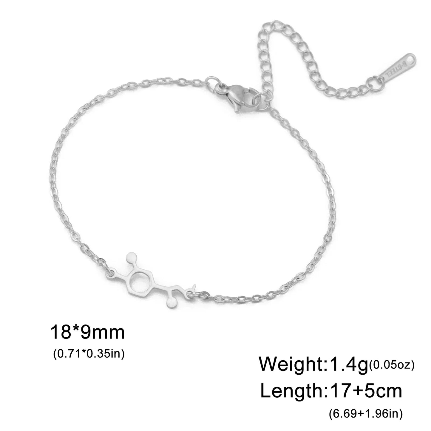 Chemical Molecule Charm Bracelet , by Skyrim