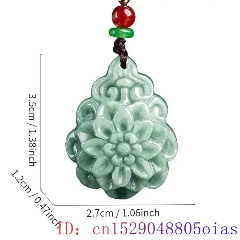 Green Burmese, Jade Amulet Necklace… Fine Jewelry Carved Gemstone, By MC