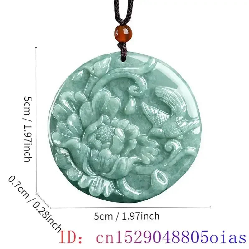 Green Burmese, Jade Amulet Necklace… Fine Jewelry Carved Gemstone, By MC