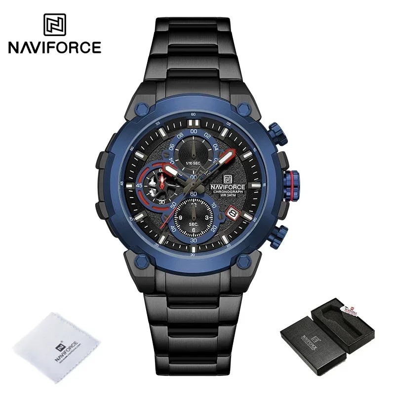 Fashion, Sports, Chronograph, Waterproof, Calendar Display, Military Quartz Male Watch, By NAVIFORCE