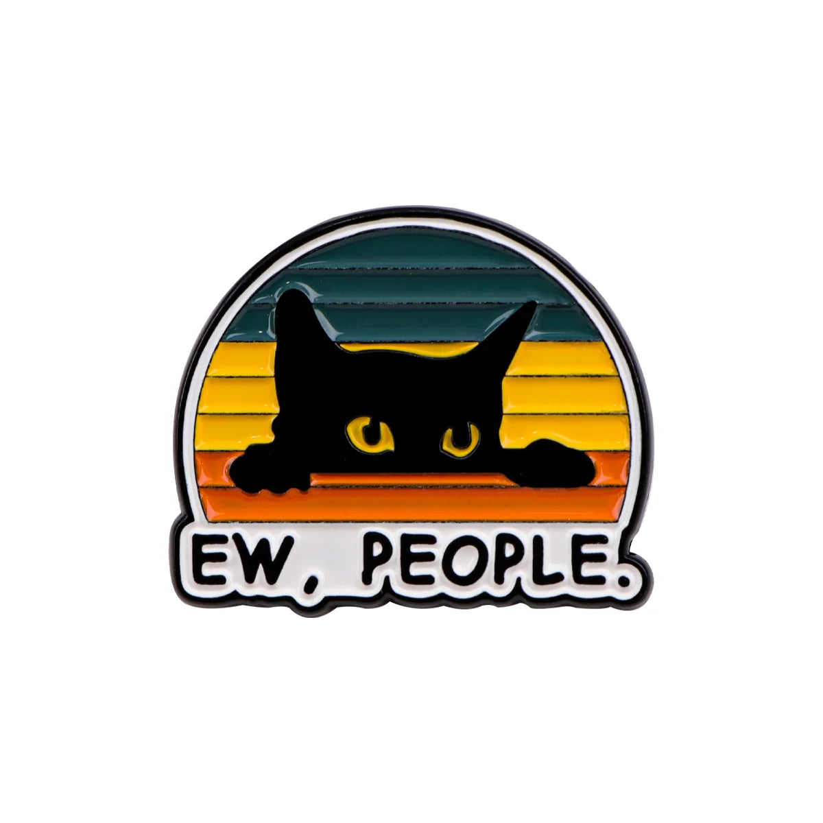Cute Tiny Black Cat Enamel Pin Brooch