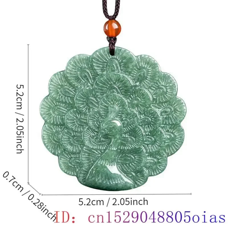 Green Burmese, Jade Amulet Necklace… Fine Jewelry Carved Gemstone, By MC