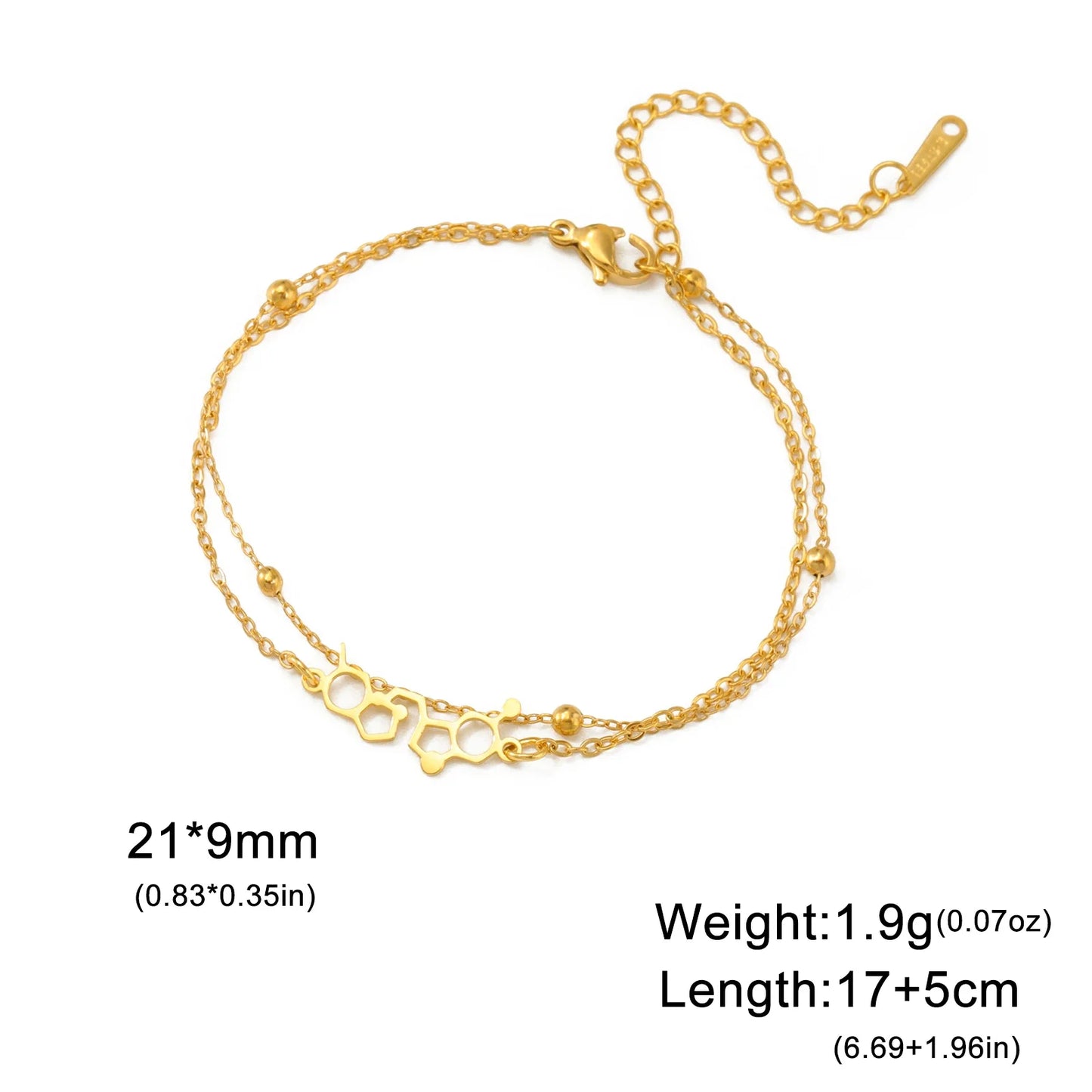 Chemical Molecule Charm Bracelet , by Skyrim