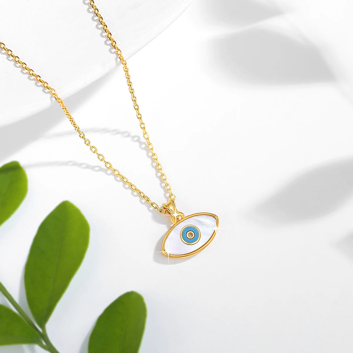 Niche Design, 18K Genuine Gold, Natural White Shell Necklace for Women... Anniversary Valentine's Day Gift Trendy Jewelry