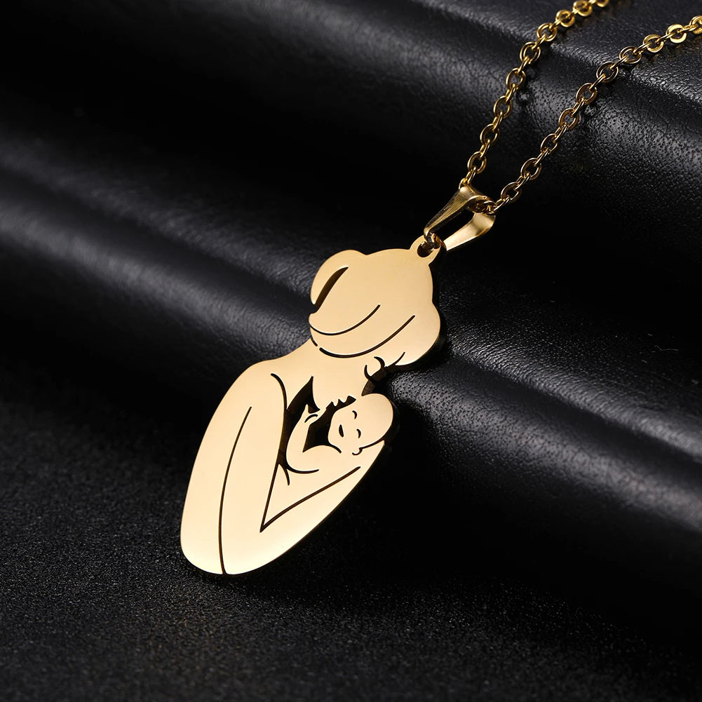 Mother's Day, Baby Child, Stainless Steel Pendant Gift, From FISHHOOK