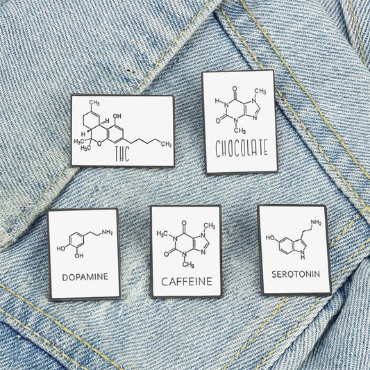 Molecular Chemical Formula Enamel Pin, By Reliatonny, Great Gift For Chemistry Students