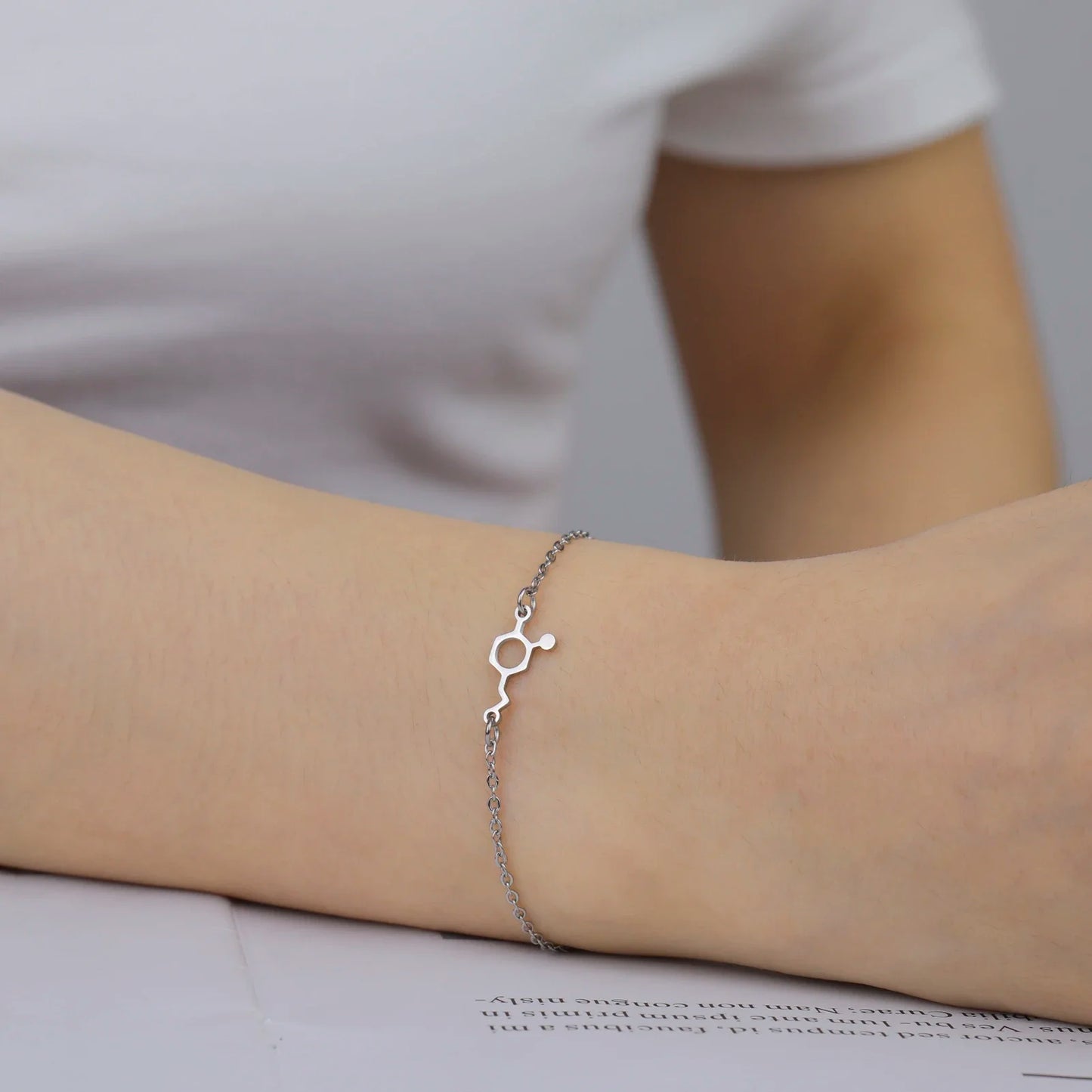 Chemical Molecule Charm Bracelet , by Skyrim