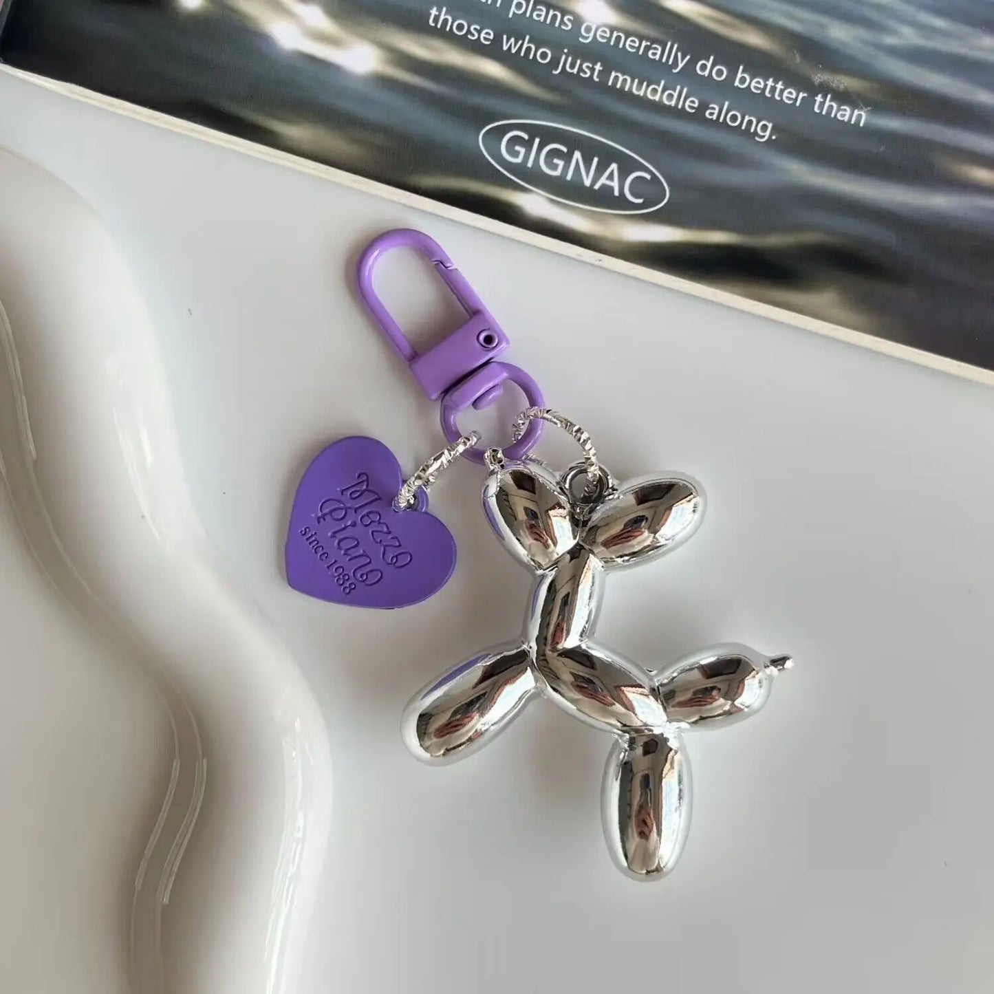 Cute, Acrylic Cartoon Balloon, Dog Keychains For Women