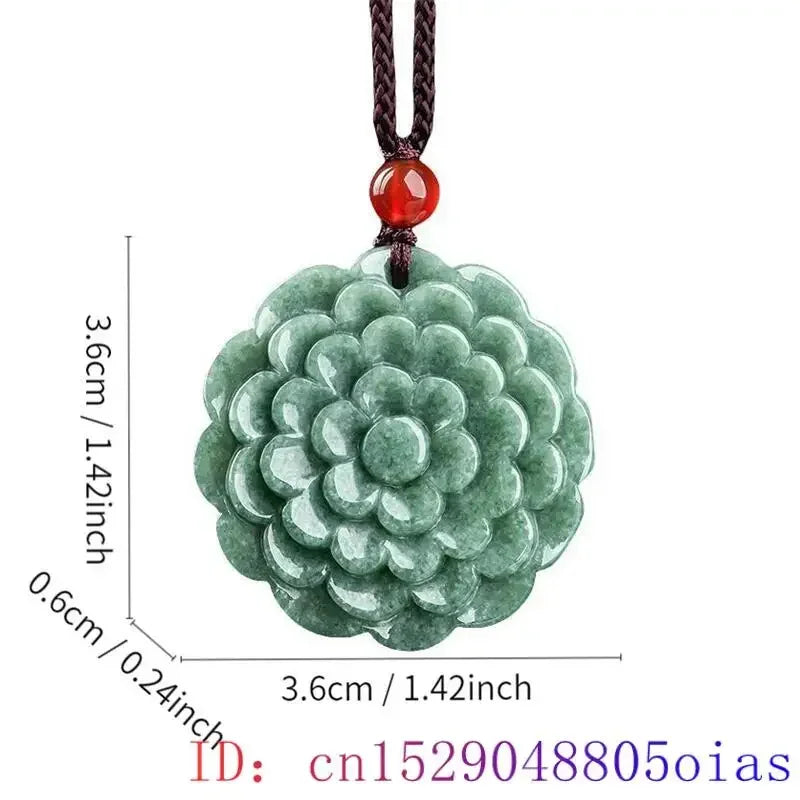 Green Burmese, Jade Amulet Necklace… Fine Jewelry Carved Gemstone, By MC
