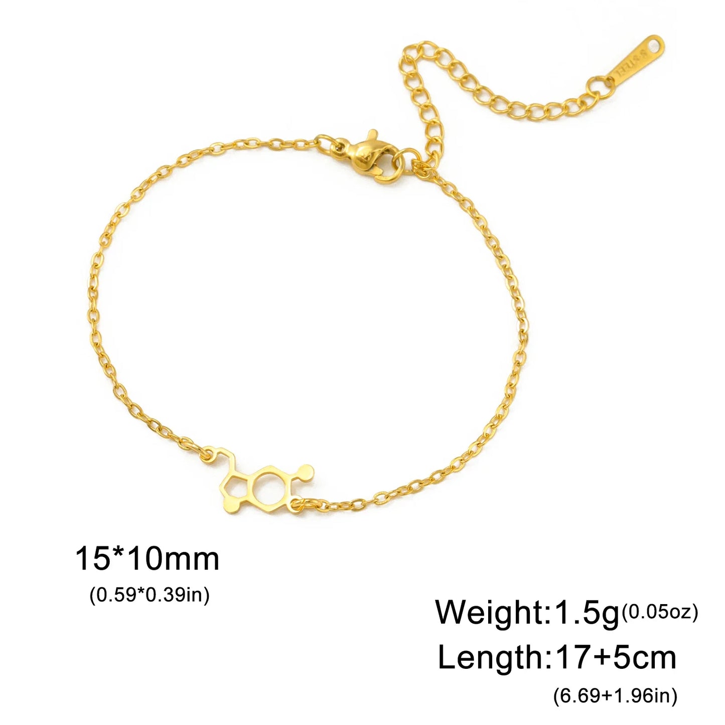 Chemical Molecule Charm Bracelet , by Skyrim