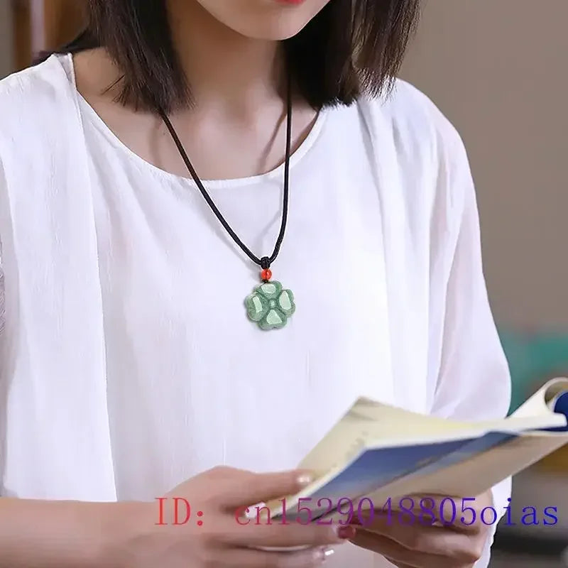 Green Burmese, Jade Amulet Necklace… Fine Jewelry Carved Gemstone, By MC