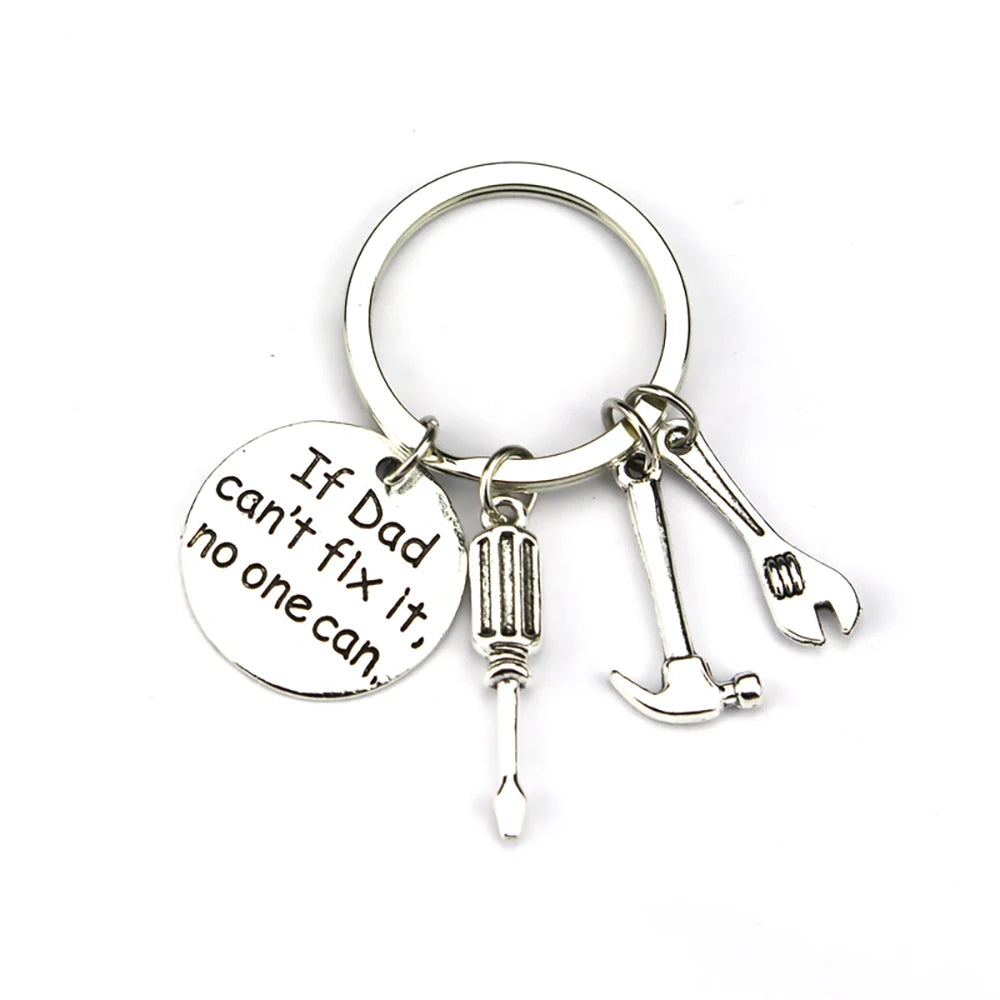 If Dad Cant Fix It, No One Can...Fathers Day Pendant Key Chain Gift