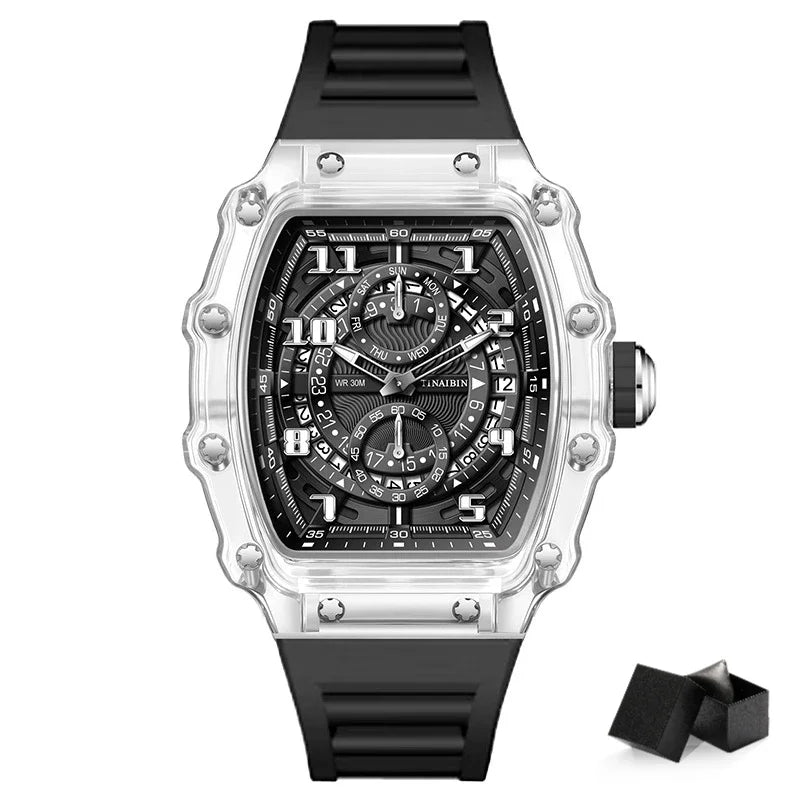 Unique, Blue, Fashion, Men's Waterproof, Outdoor, Sports, Military Watch For Men,