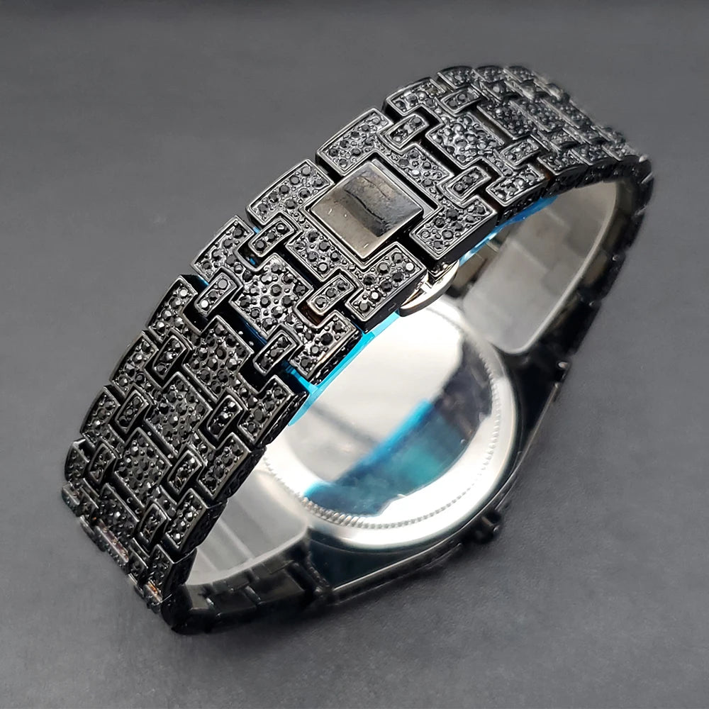 Octagonal Case Luxury Cubic Zirconia Men's Watch, By UNIGUET
