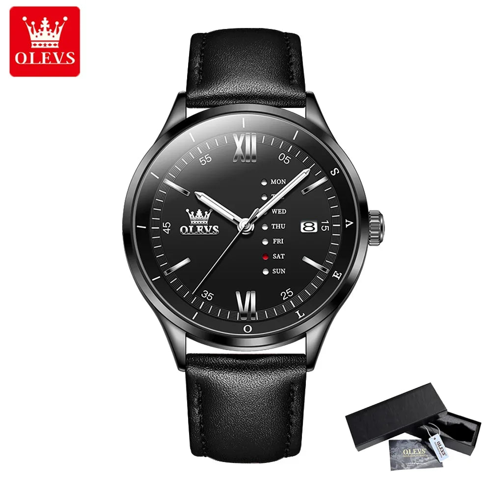 New, Waterproof Luminous, Automatic Date, Quartz Wristwatch For Men, By OLEVS