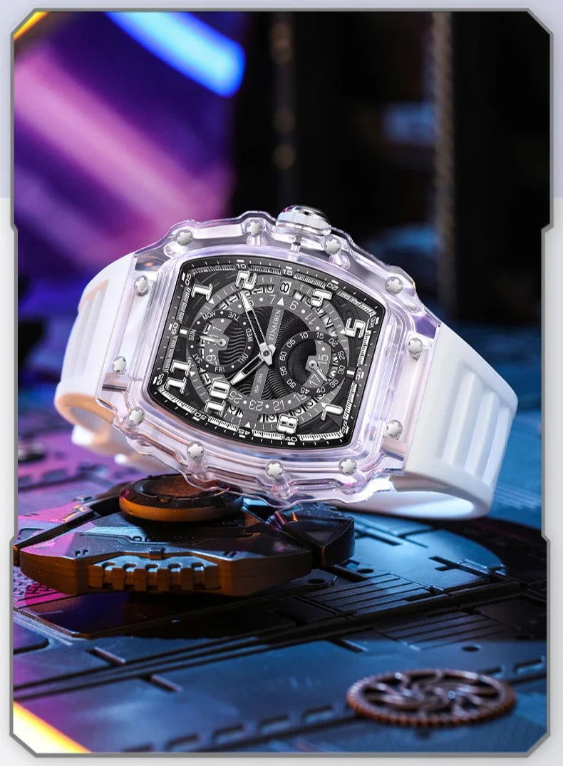 Unique, Blue, Fashion, Men's Waterproof, Outdoor, Sports, Military Watch For Men,