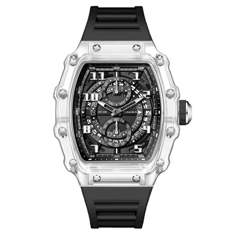 Unique, Blue, Fashion, Men's Waterproof, Outdoor, Sports, Military Watch For Men,
