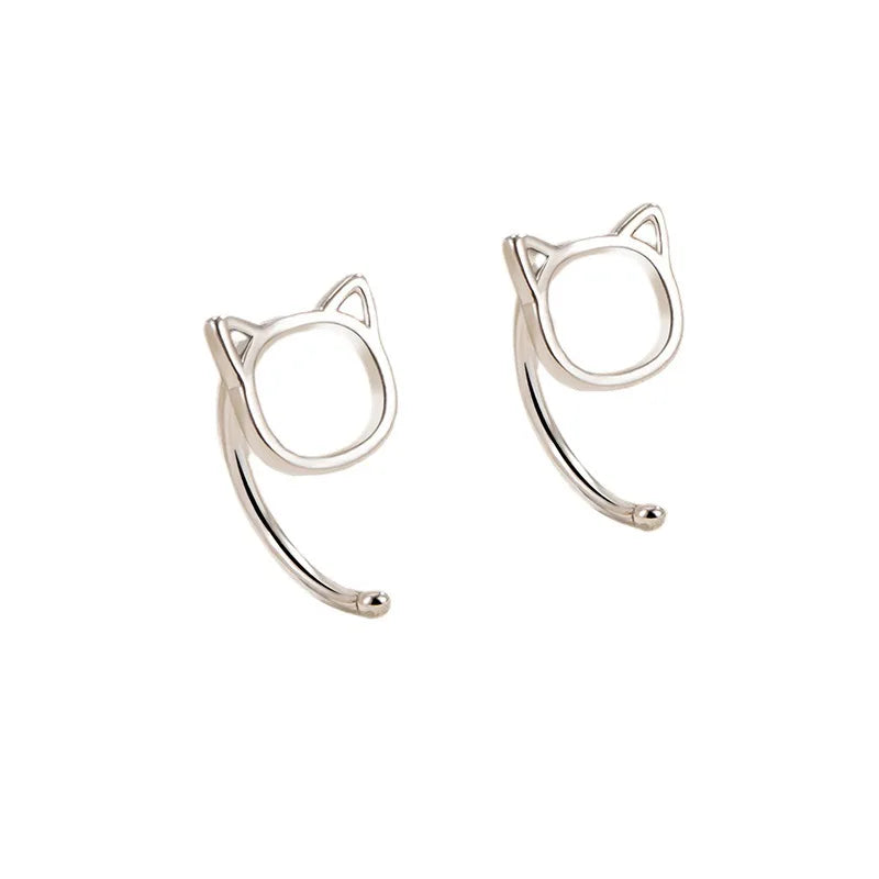Avenneth Fashions, Simple Hollow Cute Cat Stud Earrings