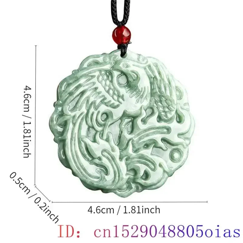Green Burmese, Jade Amulet Necklace… Fine Jewelry Carved Gemstone, By MC
