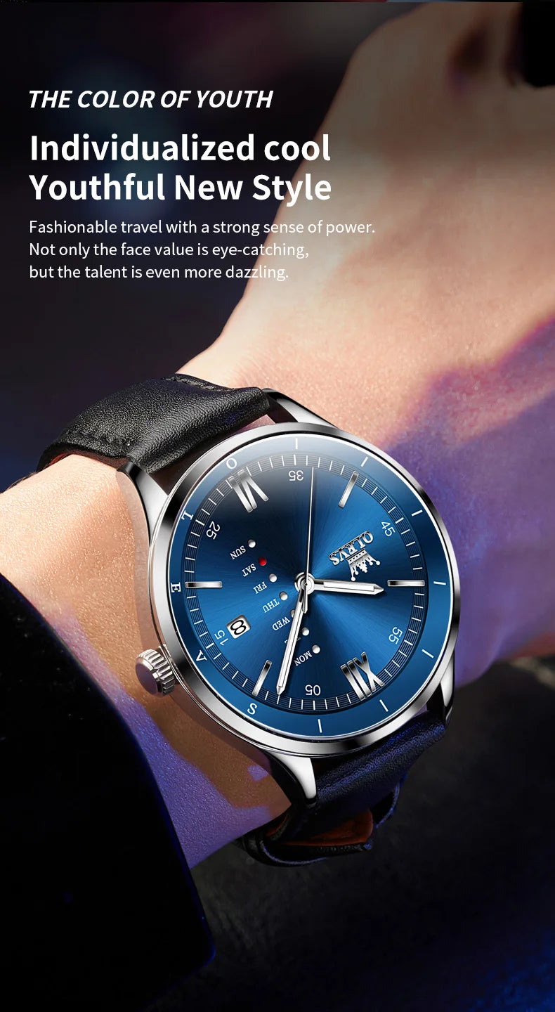 New, Waterproof Luminous, Automatic Date, Quartz Wristwatch For Men, By OLEVS