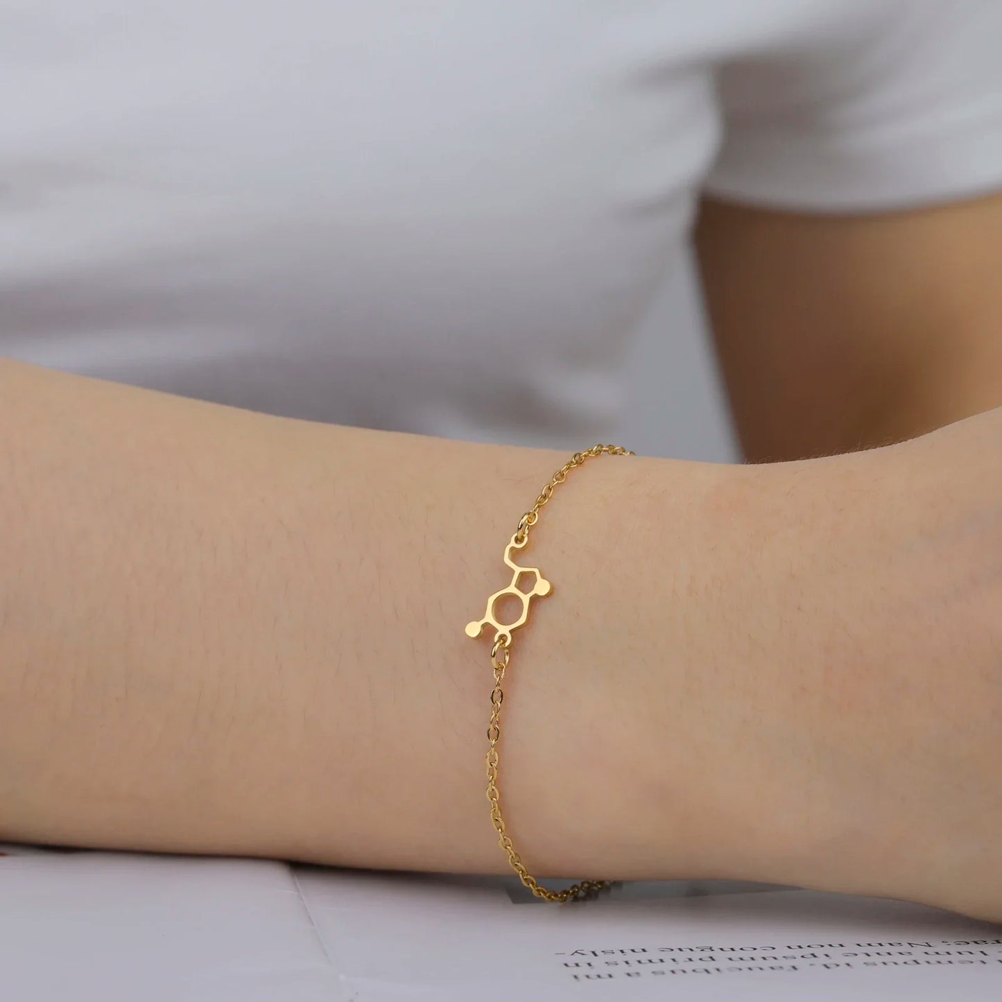 Chemical Molecule Charm Bracelet , by Skyrim