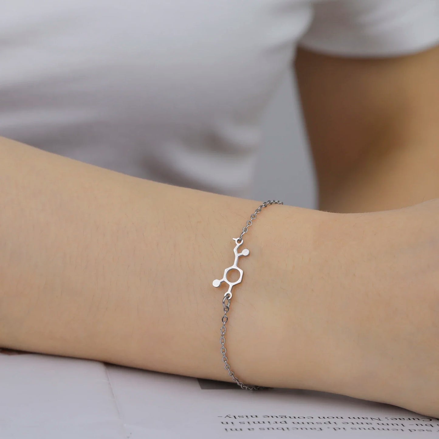 Chemical Molecule Charm Bracelet , by Skyrim
