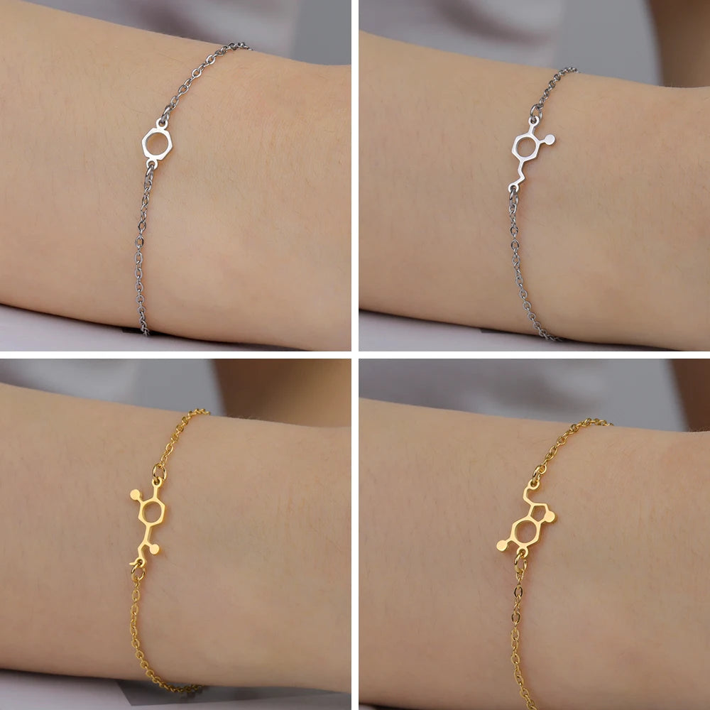 Chemical Molecule Charm Bracelet , by Skyrim