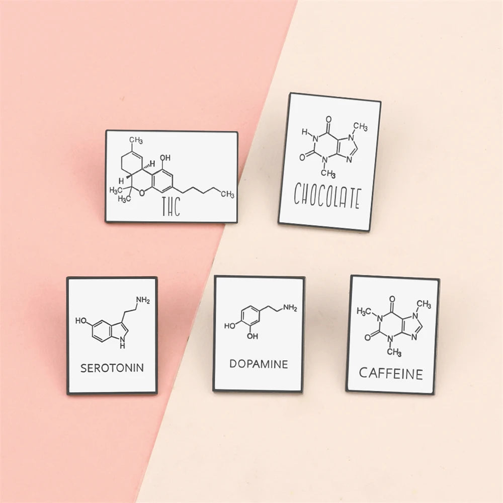 Molecular Chemical Formula Enamel Pin, By Reliatonny, Great Gift For Chemistry Students