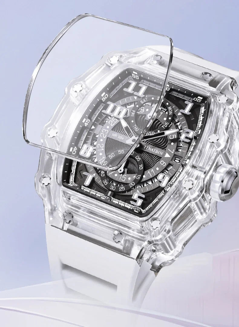 Unique, Blue, Fashion, Men's Waterproof, Outdoor, Sports, Military Watch For Men,