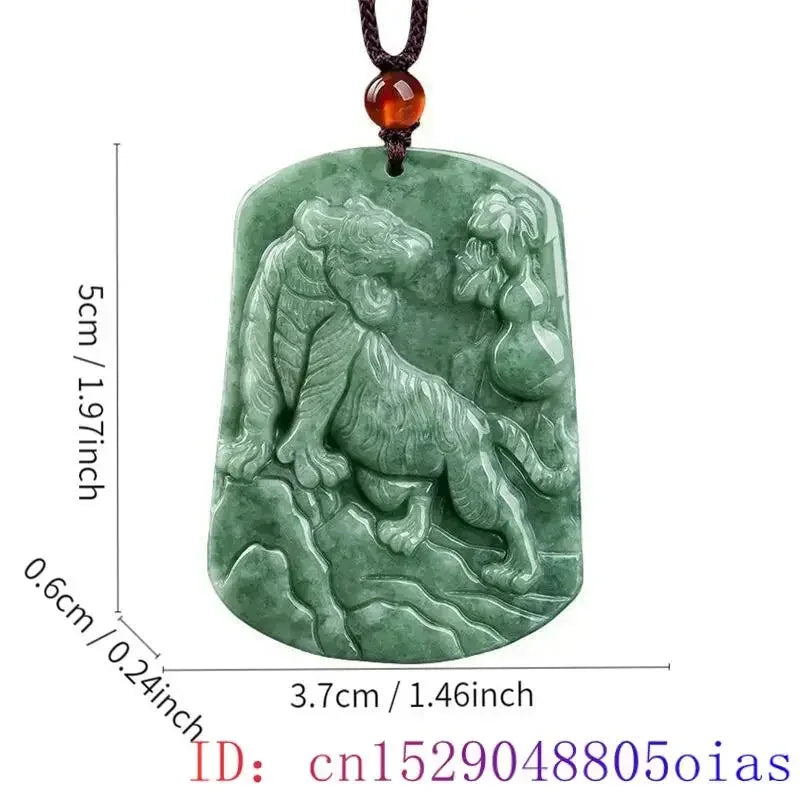 Green Burmese, Jade Amulet Necklace… Fine Jewelry Carved Gemstone, By MC